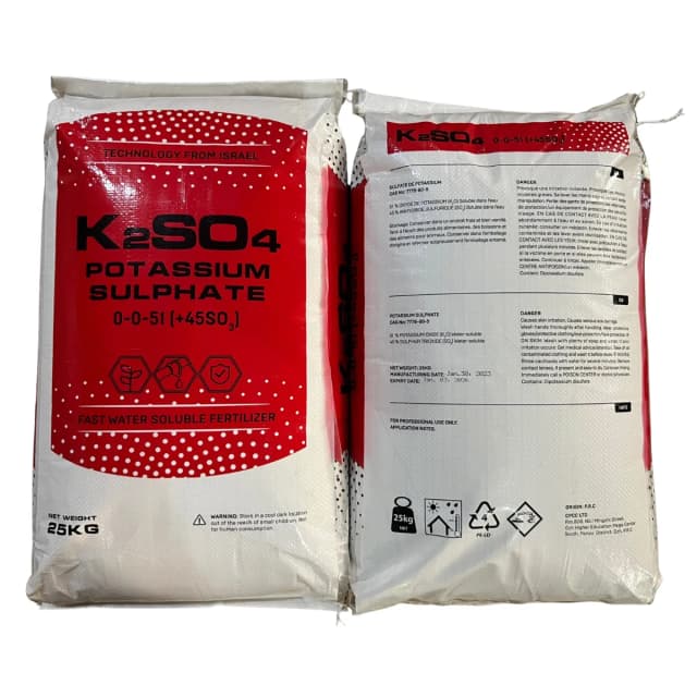 POTASSIUM SULPHATE 0-0-51 25KG