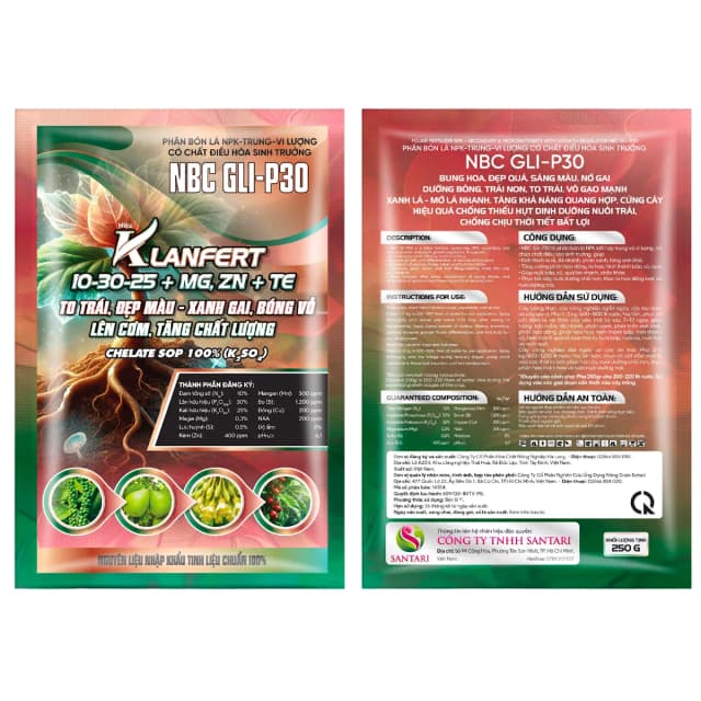 NBC GLI-P30 - KLANFERT 10-30-25+MG,ZN TE - 250GR