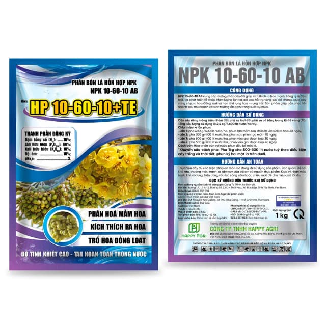 NPK 10-60-10 AB - HP 10-60-10+TE - 1KG