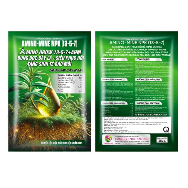 AMINO-MINE NPK (13-5-7) - AMINO GROW 13-5-7 +AHM - 250GR