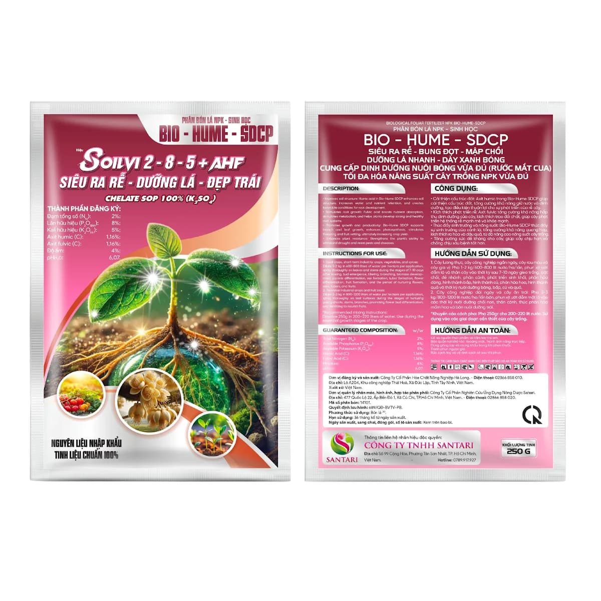 BIO-HUME-SOCP - SOLVI 2-5-8+AHF - 250GR