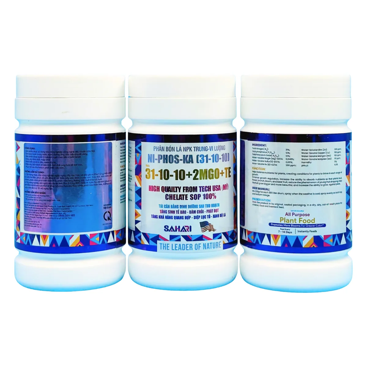NI-PHOS-KA (31-10-10) - 31-10-10+2MGO+TE 500GR