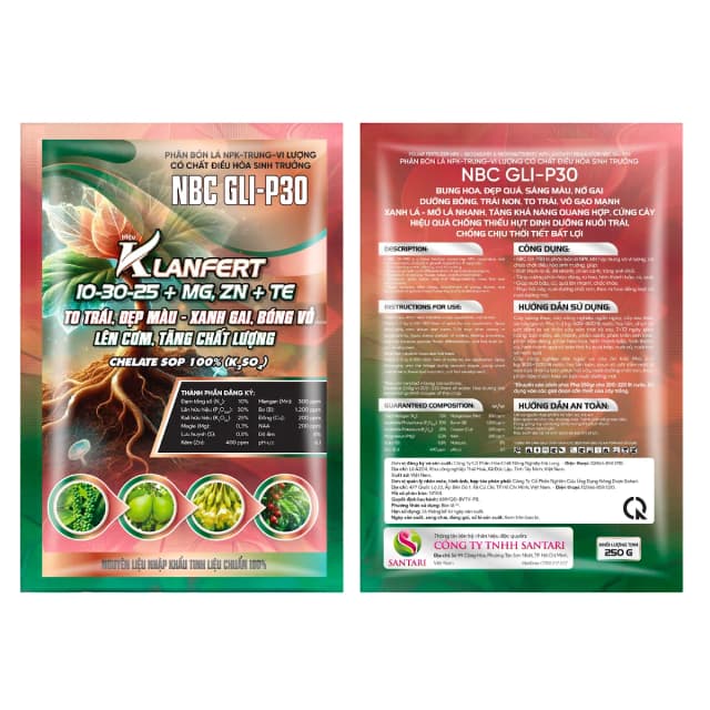 NBC GLI-P30 - ANFERT 10-30-25+MG,ZN+TE - 250GR