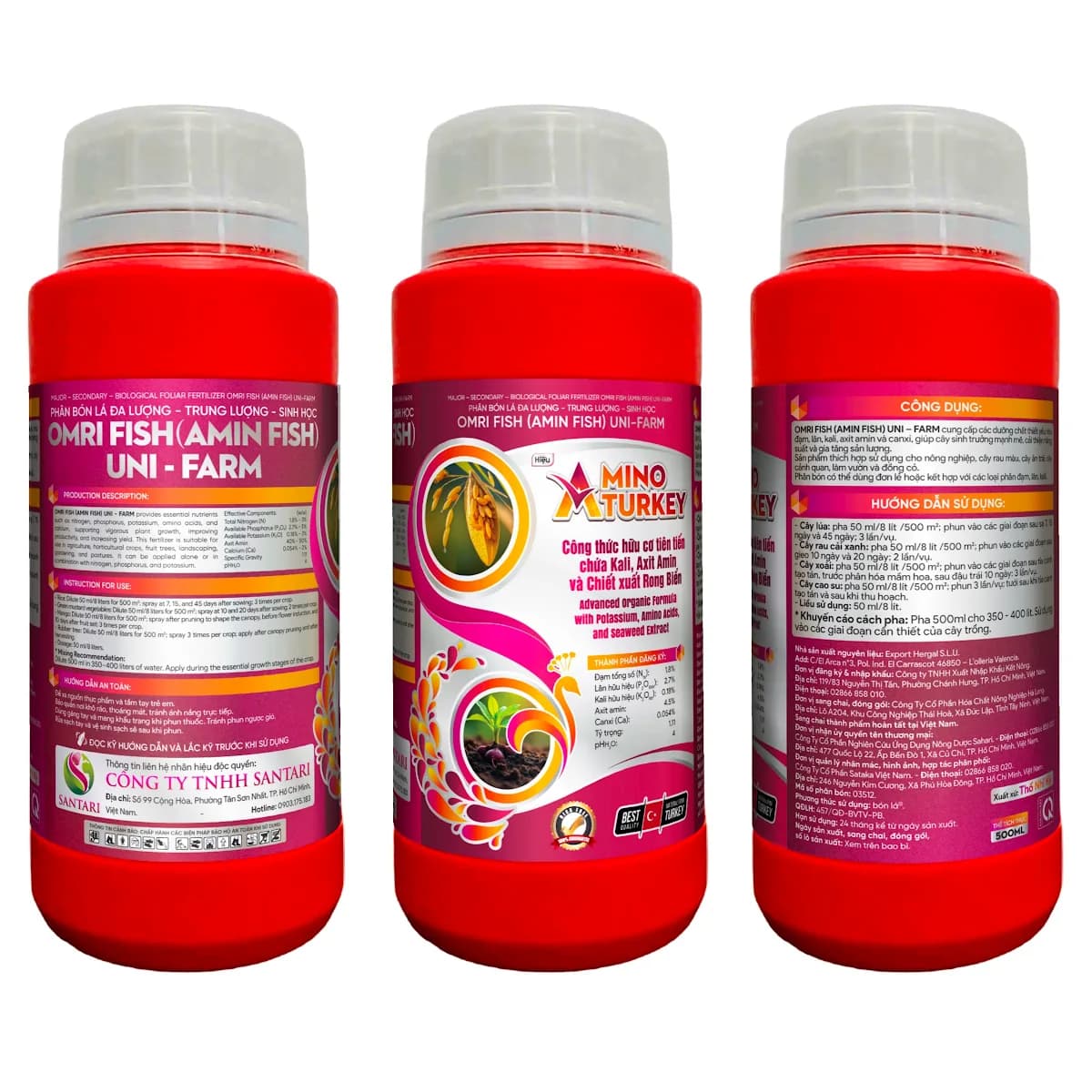 OMRI FISH (AMIN FISH) UNI-FARM - AMINO TURKEY - 500ML