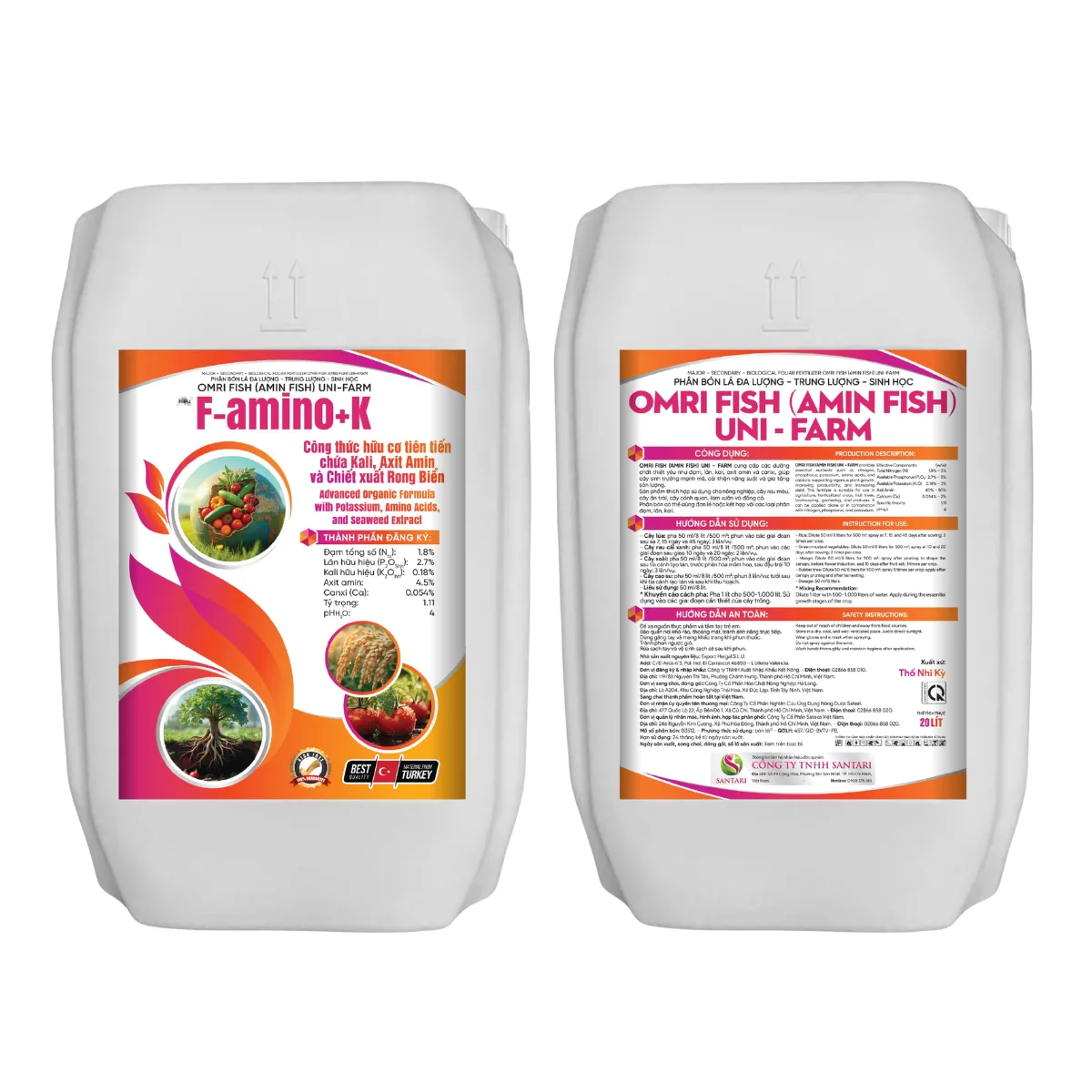 OMRI FISH (AMIN FISH) UNI-FARM - F-AMINO+K - 20L