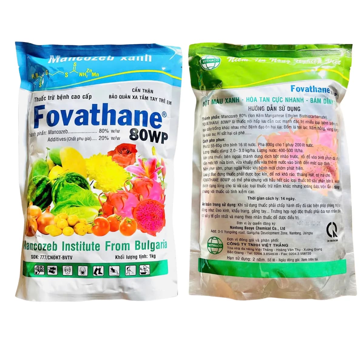 FOVATHANE 80WP - MACOZEB XANH - 1KG
