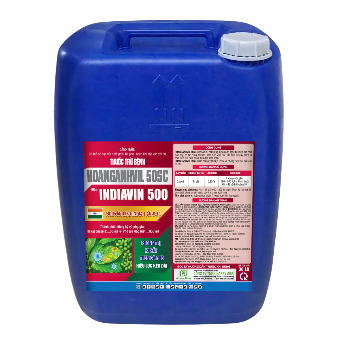 HOANGANHVIL 50SC - INDIAVIN 500 - 30L