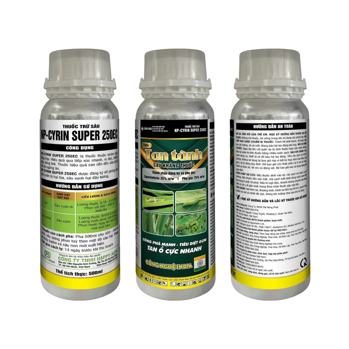 NP-CYRIN SUPER 250EC - TAN TÀNH SÂU KHÁNG THUỐC - 500ML