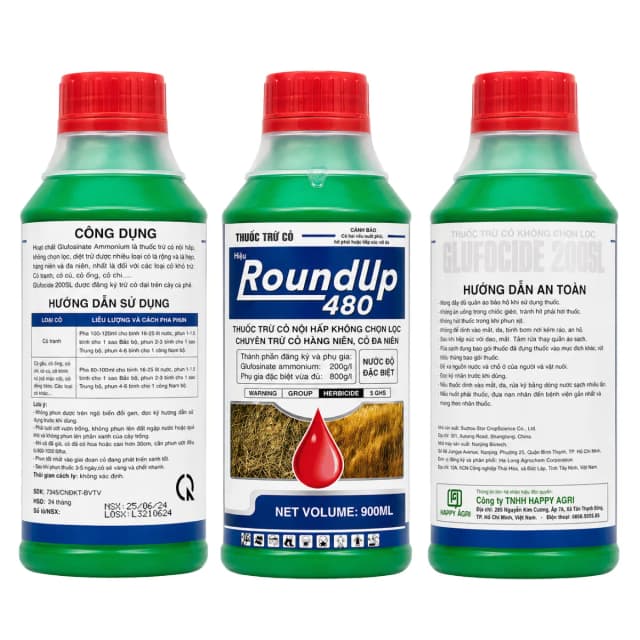 GLUFOCIDE 200SL - ROUNDUP 480 - 900ML