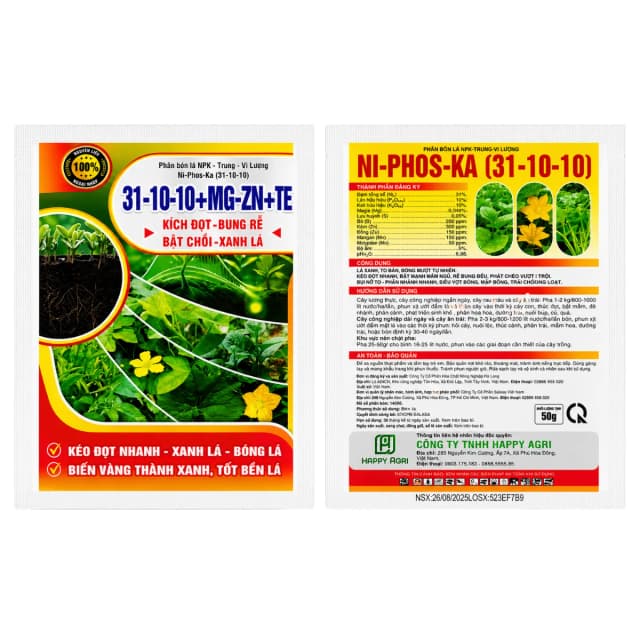 NI-PHOS-KA (31-10-10) - 31-10-10+MG ZN TE - 50GR