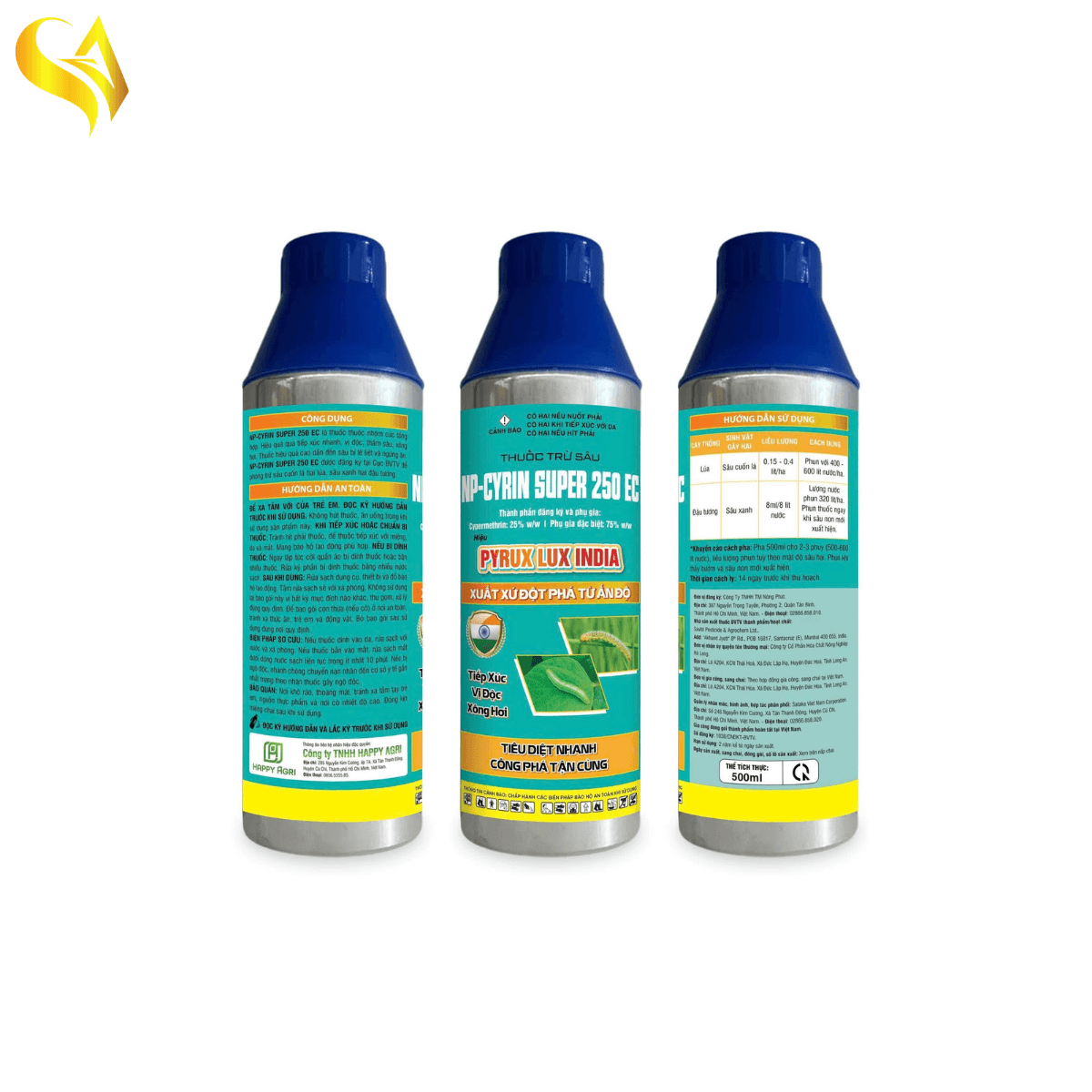 NP-CYRIN SUPER 250EC - PYRUX LUX INIDA - 500ML NHÔM