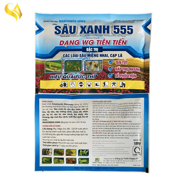MAKEGREEN 55WG - SÂU XANH 555 - 100GR