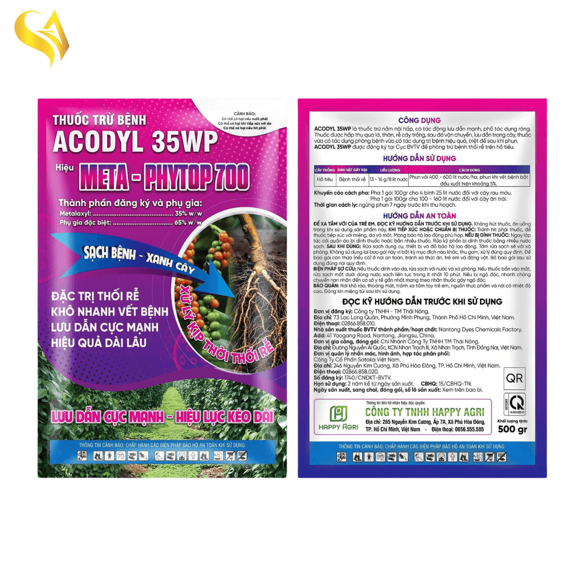 ACODYL 35WP - MATEXYLIN PHYTOP 700 - 500GR
