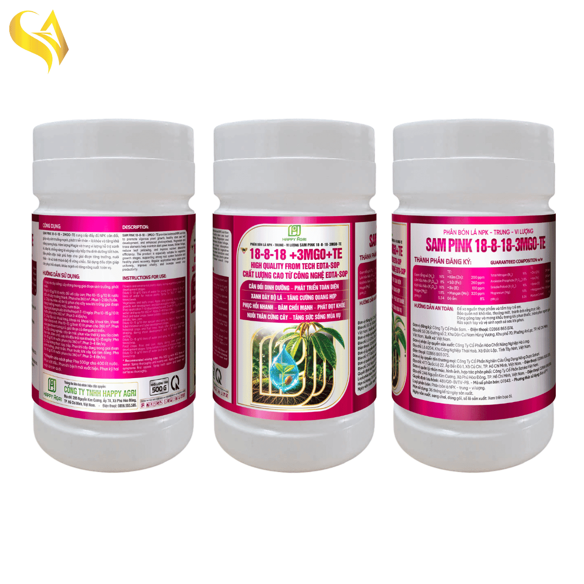 SAM PINK 18-8-18-3MgO-TE - 500gr