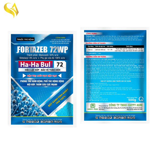 FORTAZEB 72WP - HA-HA BUL 72 (bột xanh) - 500GR