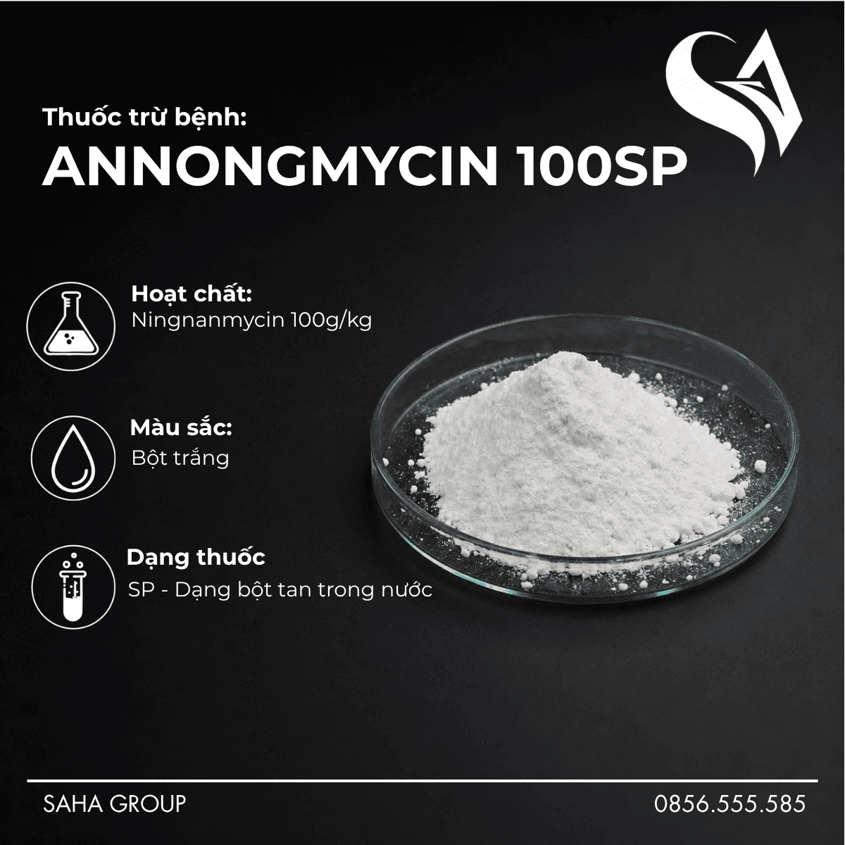 Thuốc trừ bệnh ANNONGMYCIN 100SP