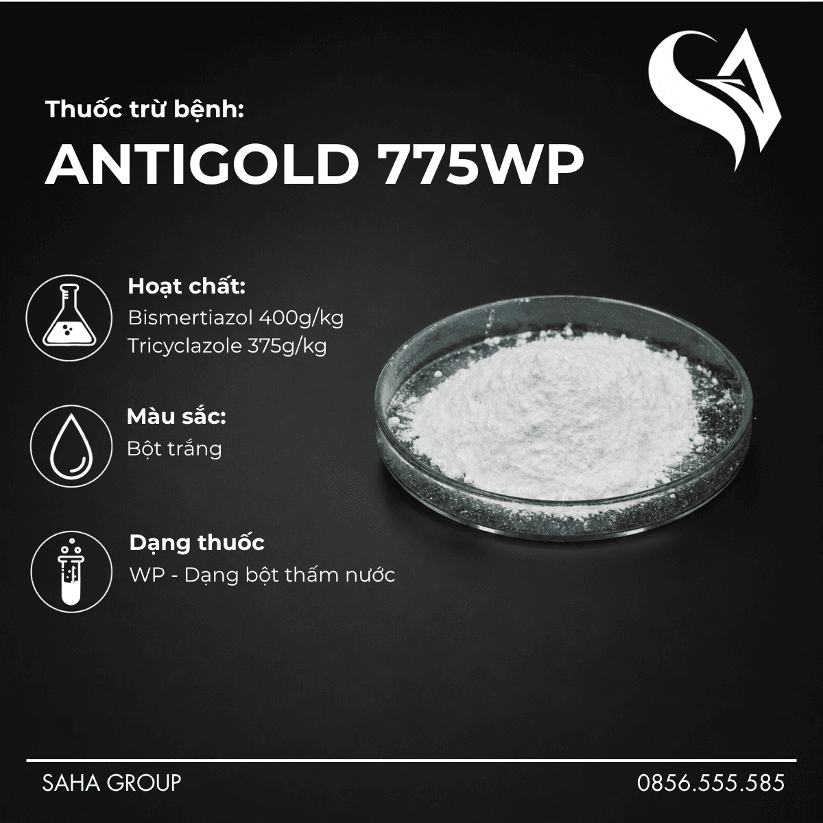 Thuốc trừ bệnh ANTIGOLD 775WP