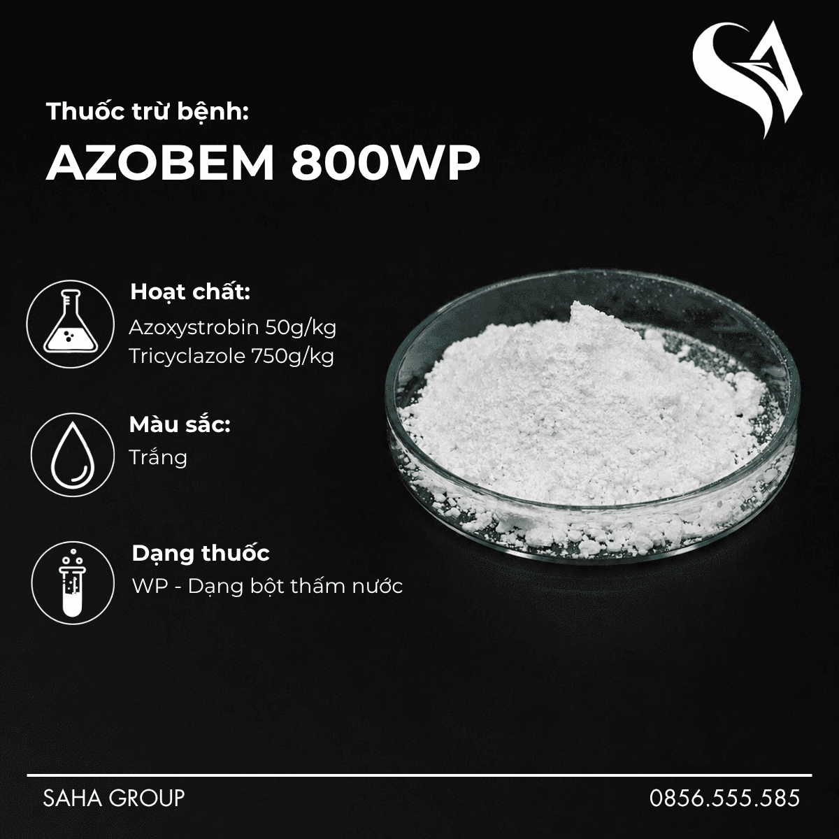 Thuốc trừ bệnh AZOBEM 800WP
