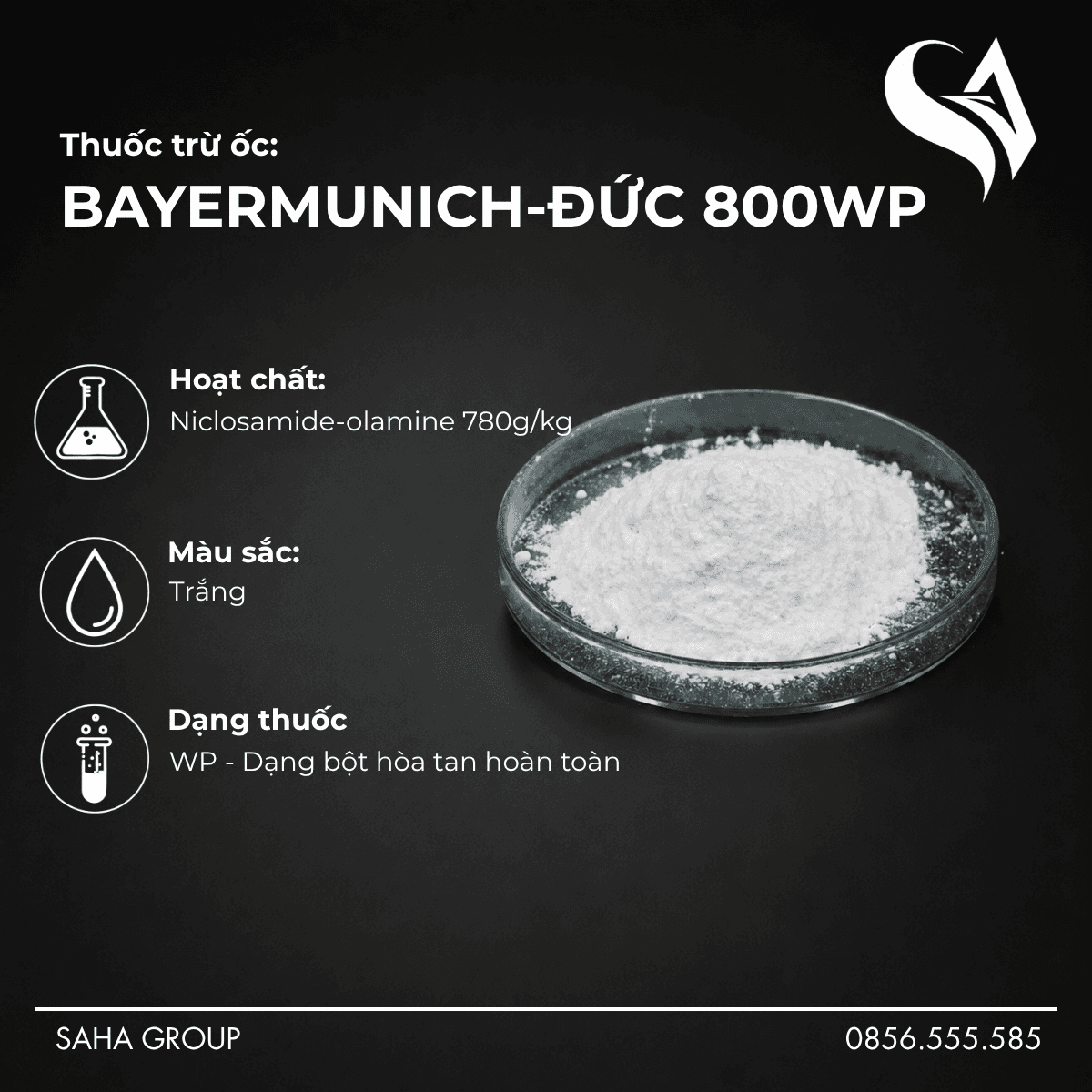 Thuốc trừ ốc BAYERMUNICH-ĐỨC 800WP