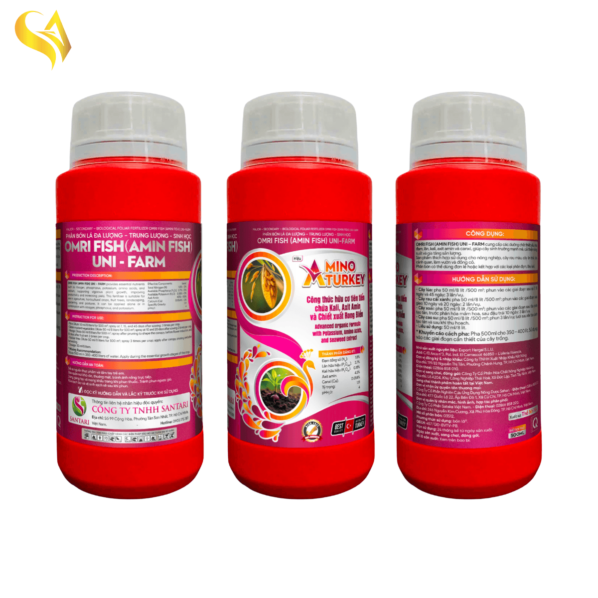 OMRI FISH (AMIN FISH) UNI-FARM - AMINO TURKEY - 500ML