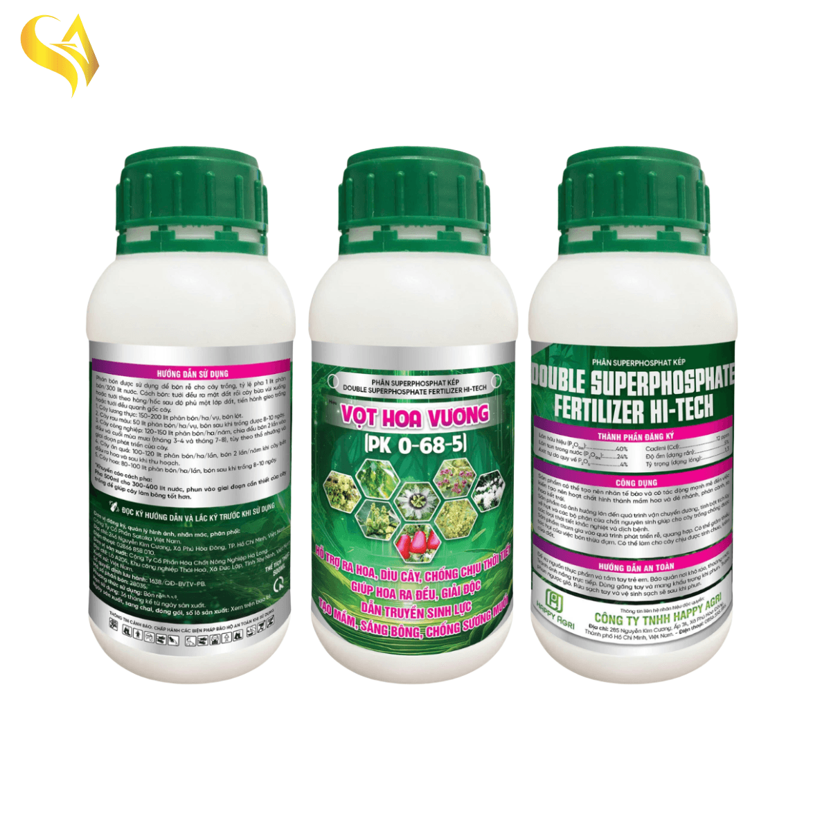 DOUBLE SUPERPHOSPHATE - VỌT HOA VƯƠNG PK 0-68-5 - 500ML