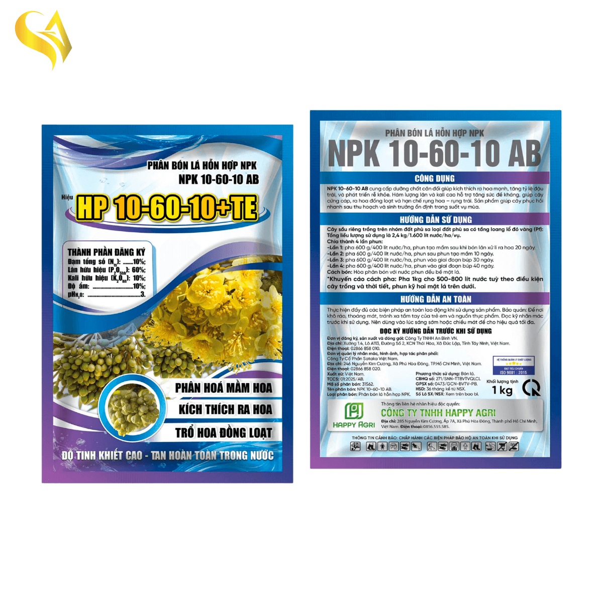 NPK 10-60-10 AB - HP 10-60-10+TE - 1KG