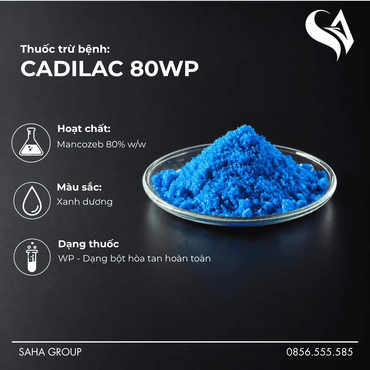 Thuốc trừ bệnh CADILAC 80WP - MÀU XANH
