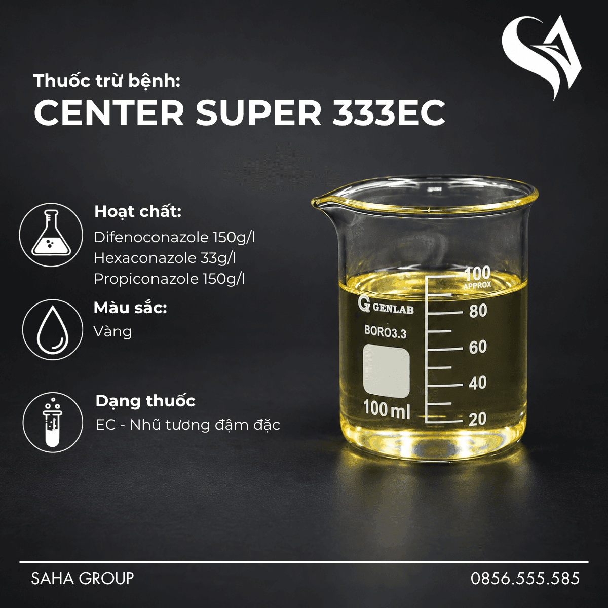 Thuốc trừ bệnh CENTER SUPER 333EC