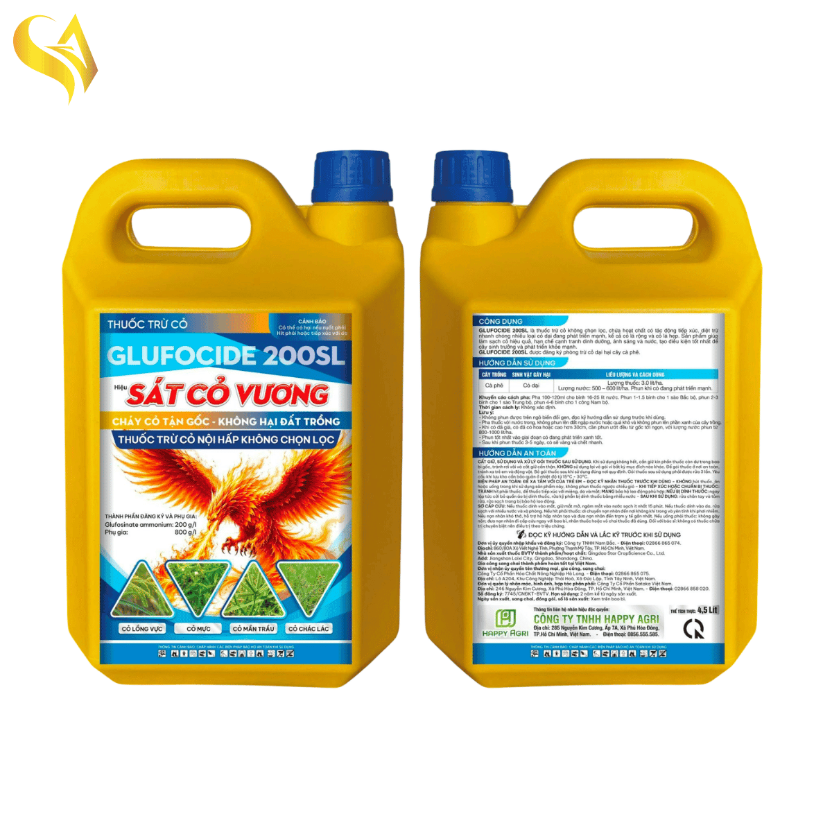 GLUFOCIDE 200SL - SÁT CỎ VƯƠNG - 4,5L