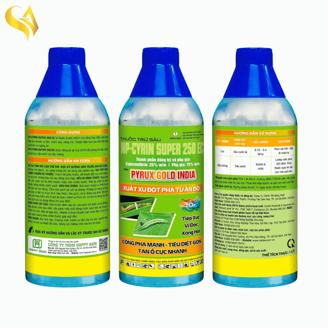 NP-CYRIN SUPER 250EC - PYRUX GOLD INDIA - 1L NHÔM