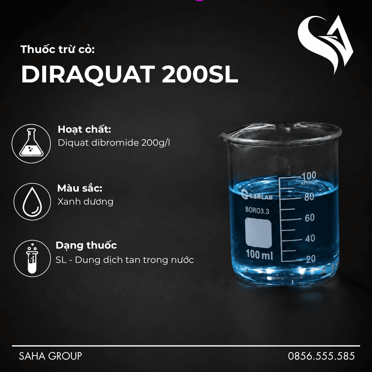 Thuốc trừ cỏ DIRAQUAT 200SL